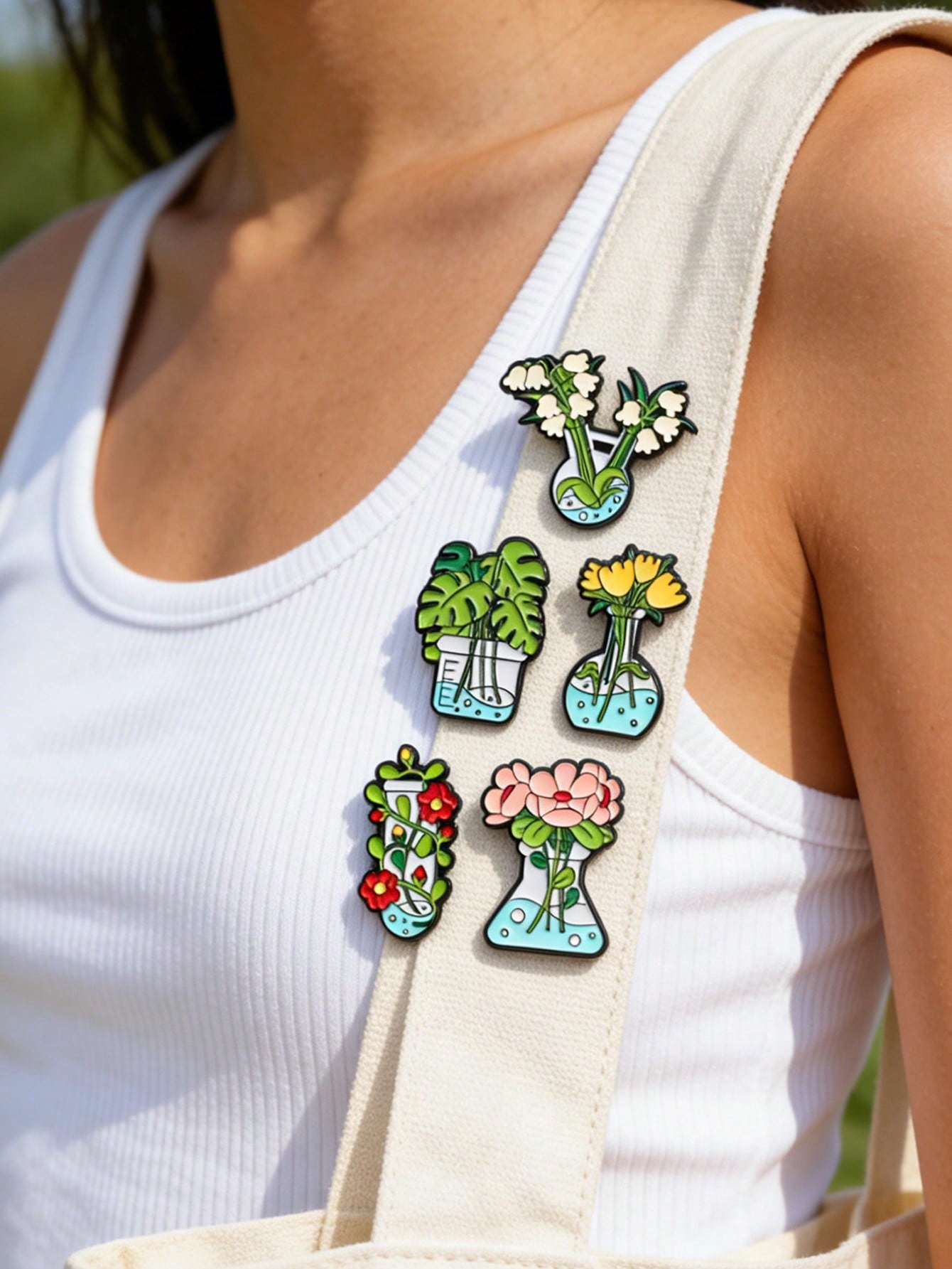 QIHOO 5 pièces Broche en émail - Aloe Vera Pot avis et prix