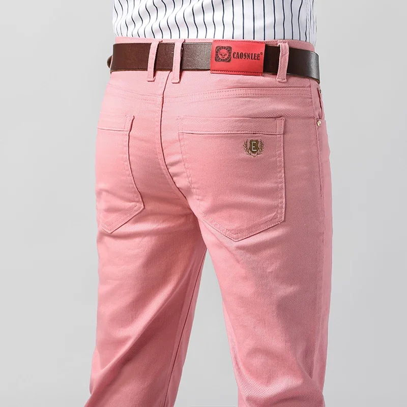 Jean extensible en Denim color - Aglaonema Red avis et prix